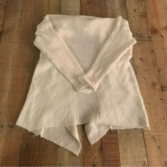 Love change womens white knit open front cardigan - Picture 8 of 8